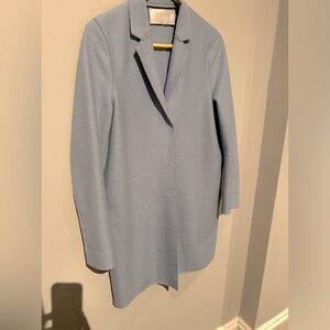 Women’s long light blue blazer. Harris Wharf London. Size 6-8